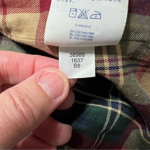 Vintage 90s Men’s Lands End Green Barn Chore Coat Brown Corduroy size medium - Picture 14 of 16